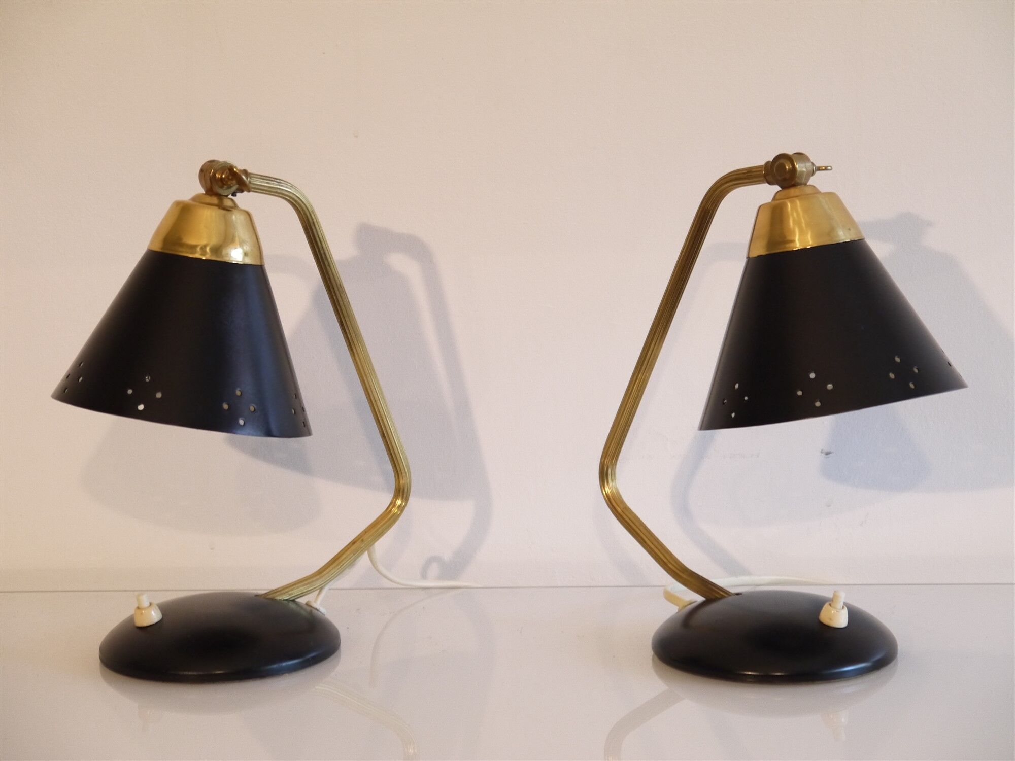 Pair of Scandinavian lamps or wall light 1960
