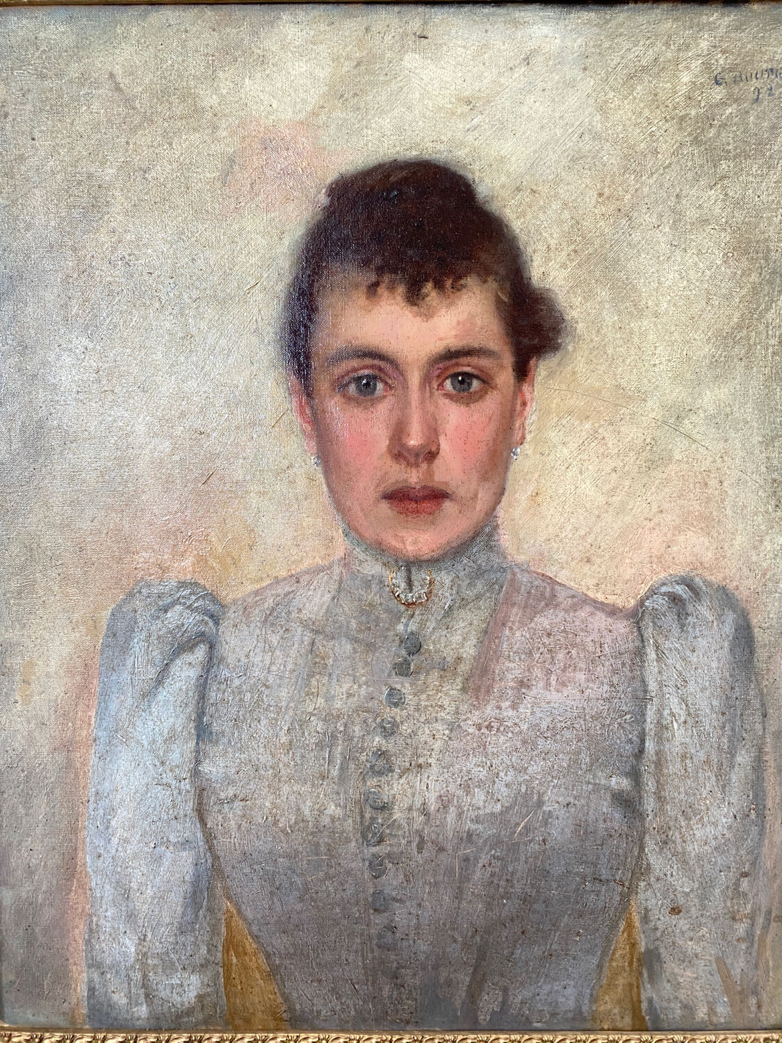 Portrait of a woman signed Bourgin (1865-1937)