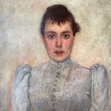 Portrait of a woman signed Bourgin (1865-1937)