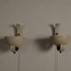 Pair of sculptural mid-century wall uplighters, circa 1950