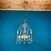 Vintage Chandelier with Crystal Drops, Italy, 1960s