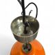 Vintage orange glass pendant light / space age chandelier