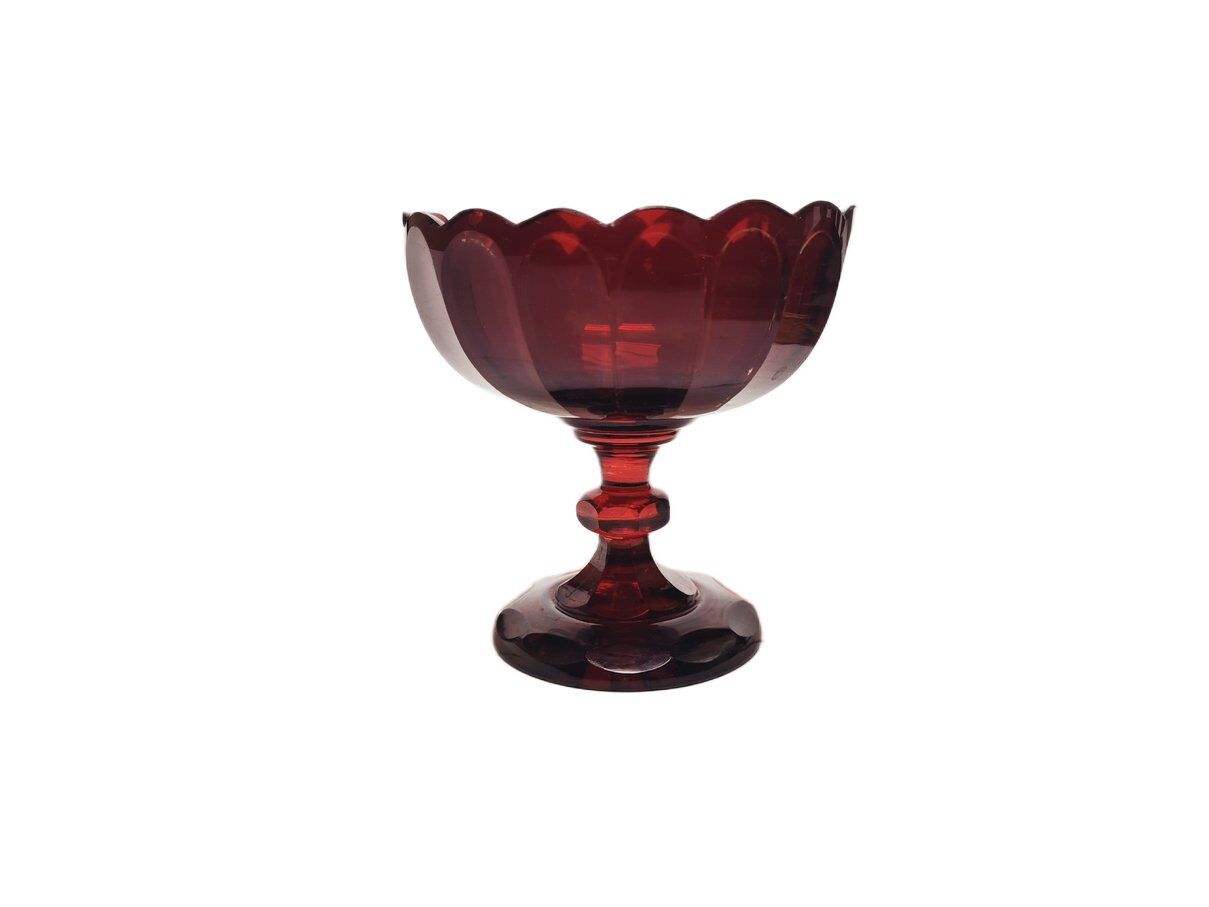Biedermeier fruit bowl on stand, Austria, 1850s
