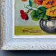 Oil on panel by S.Picquet bouquet of flowers still life XXe