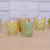 Vintage flower glasses Cerve Italy