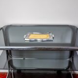 Brutalist pocket emptier by Leopold, bronze and aluminum 1970, Spain