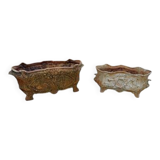 Set of 2 cast iron planters from 1900 from Charleville-Mézières
