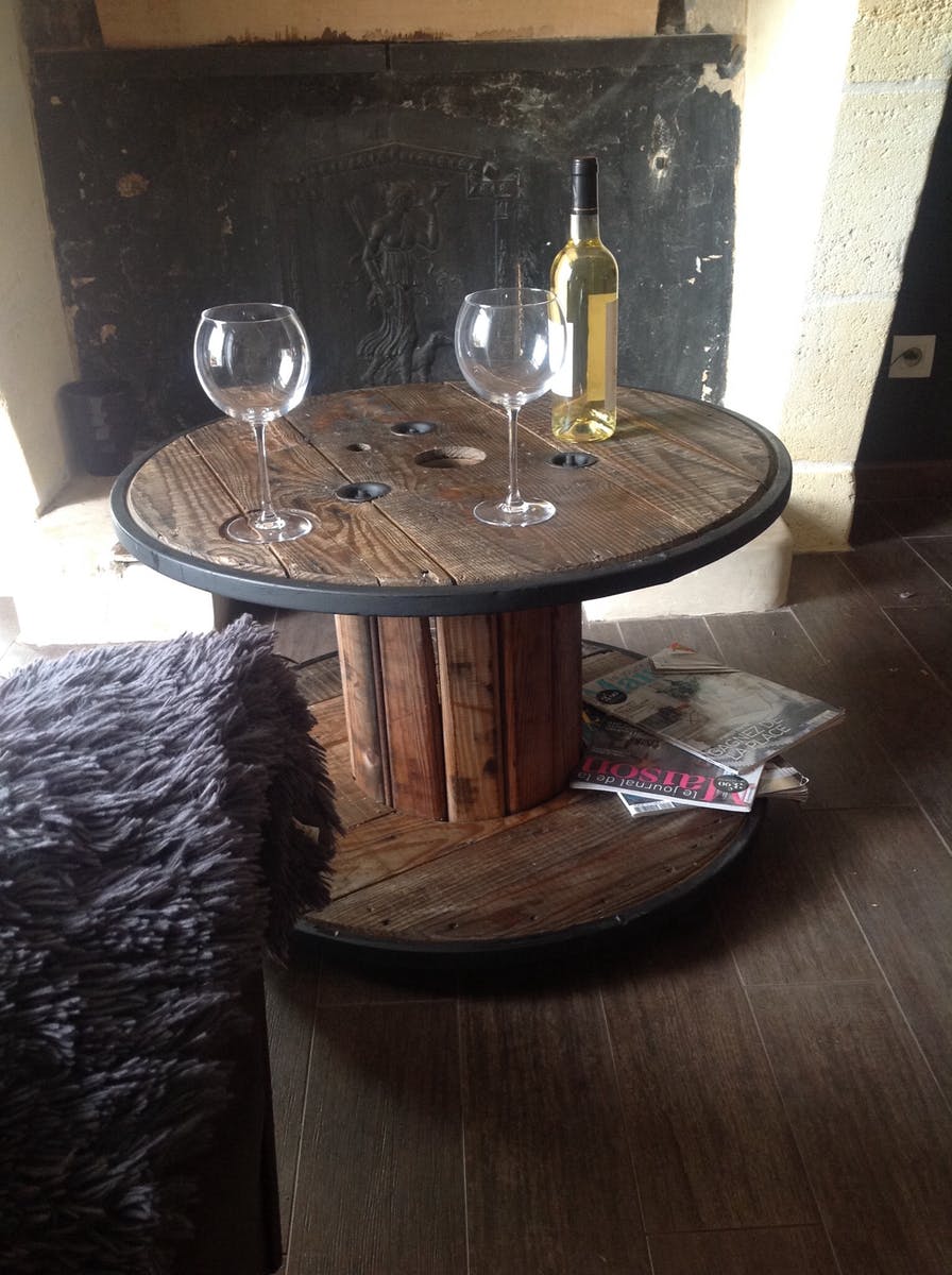 Table basse Touret sur roulettes