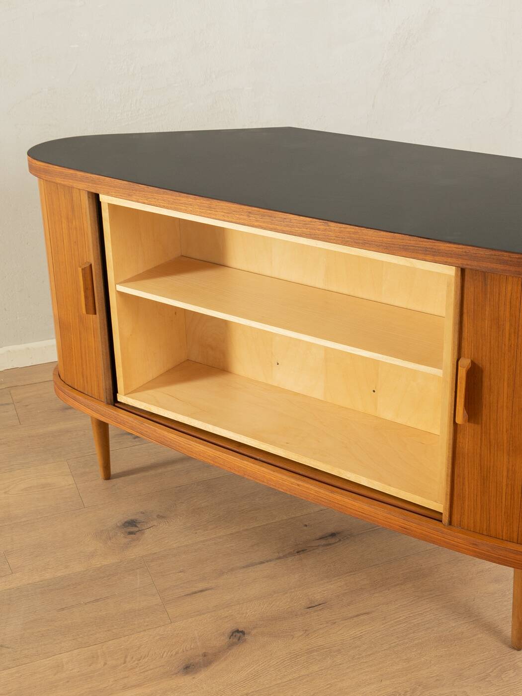 Teak veneer bar cabinet, Germany 1950s