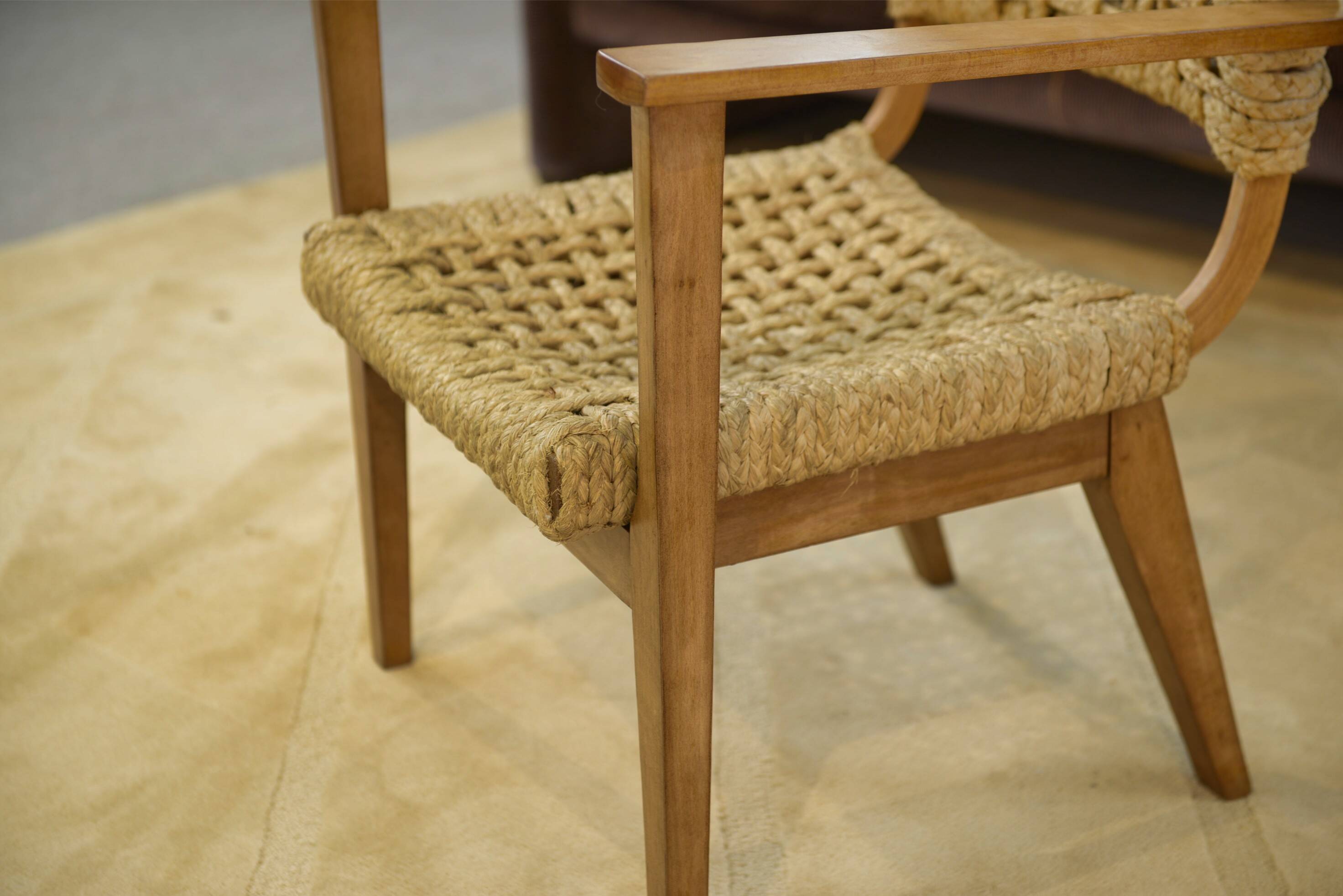 Armchair by Adrien Audoux and Frida Minet for Vibo Vesoul 1940s