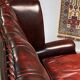 Chesterfield 2-seater leather-eared sofa from the 80s