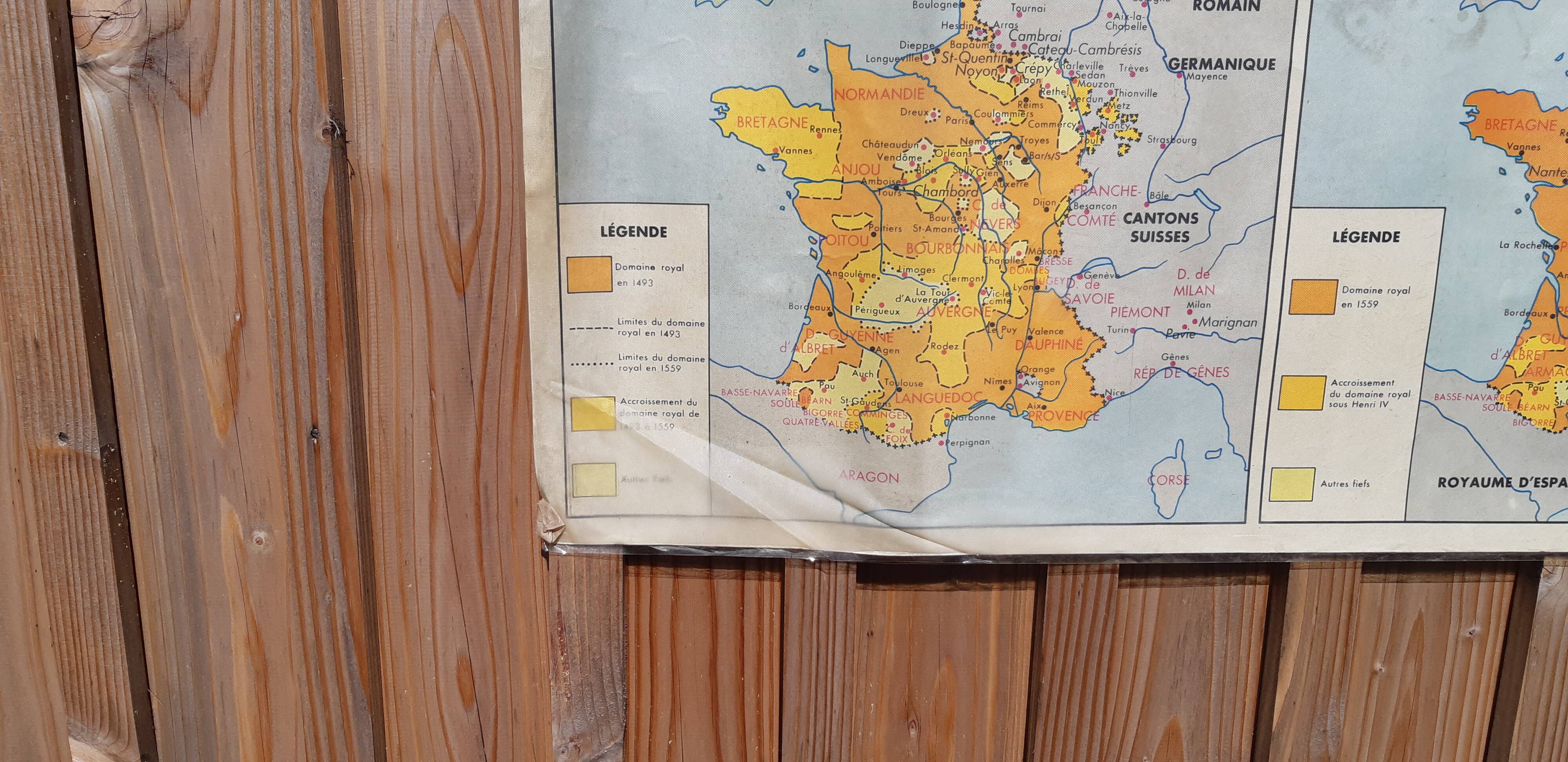 MDI school map "The territorial formation of France"