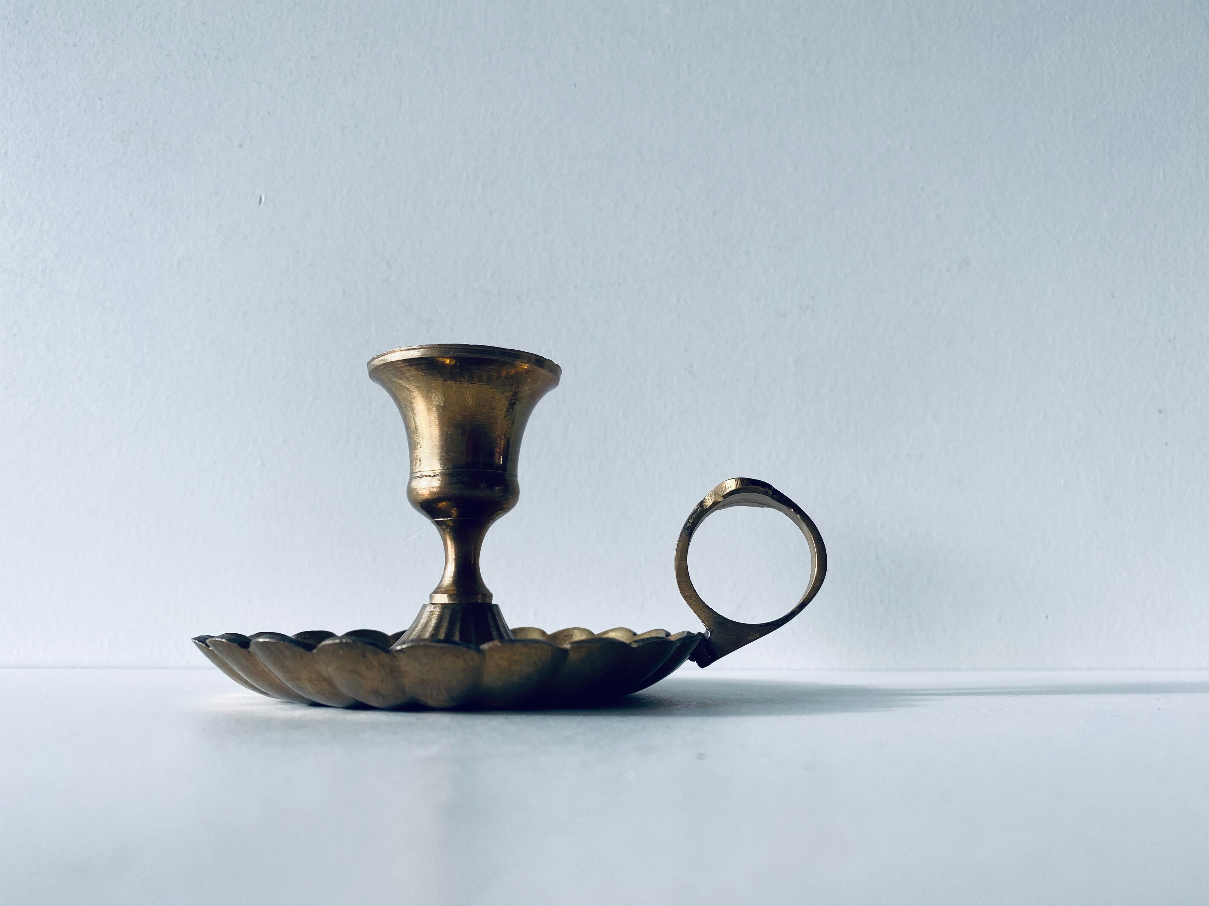 Old brass candlestick