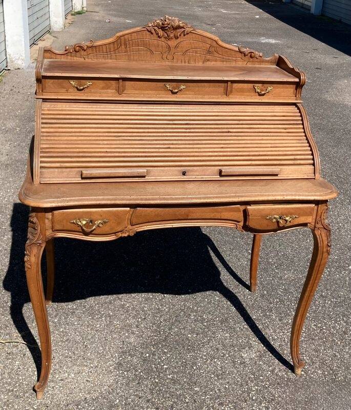 elegant antique roll-top desk