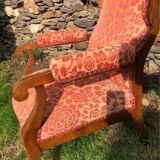 Voltaire armchair with walnut ears