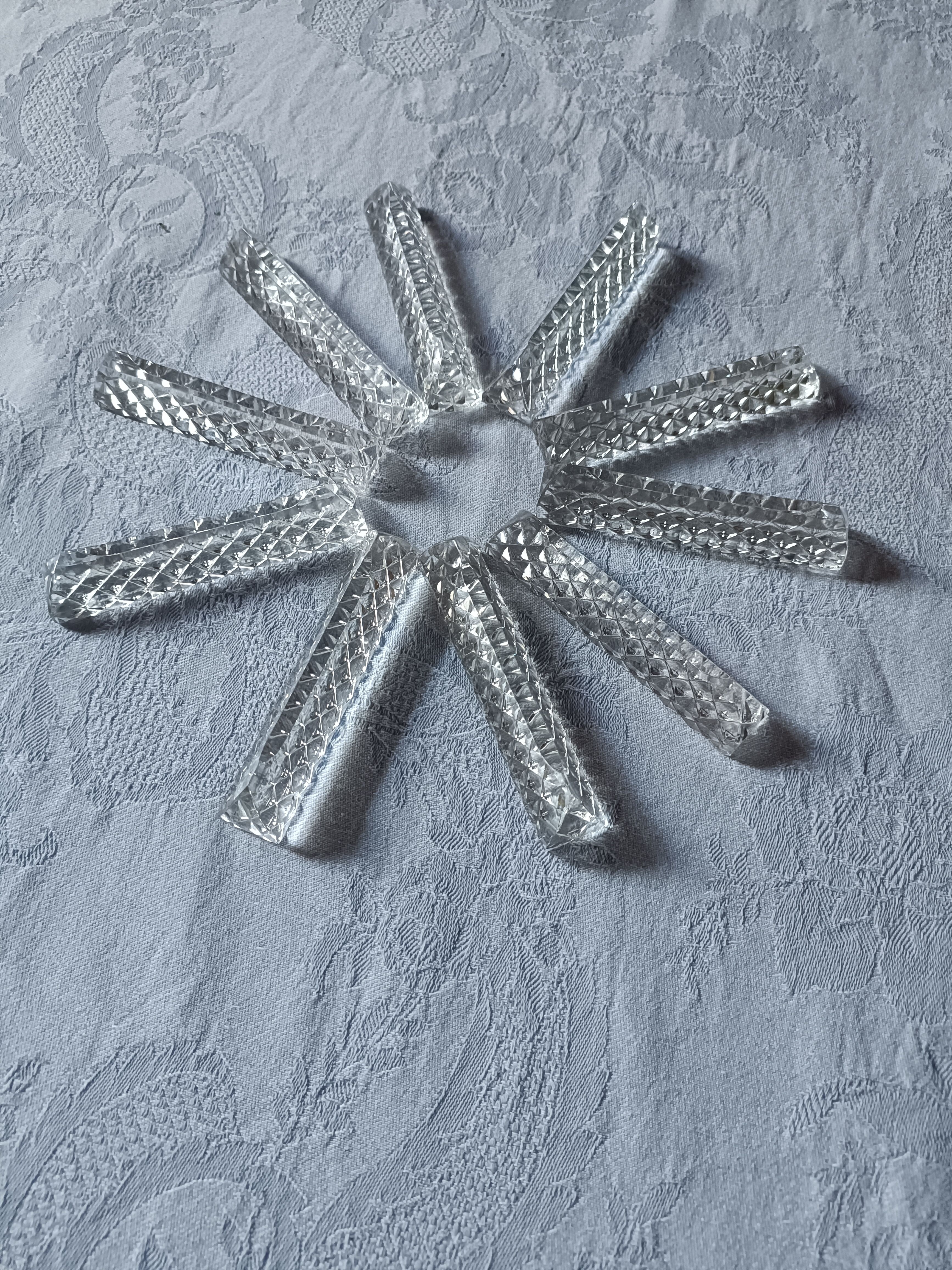 10 porte couteaux en cristal