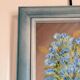 oil painting canvas still life flower bouquet blue violet Lyla