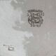 Plate with iron rose motifs, hb, Choisy le roi art deco