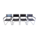 Set de 4 fauteuils Thonet S34 cuir cantilever par Mart Stam