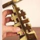 Brutalist vintage heavy brass candle Holder.