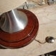 Floor lamp base ceramic ball vintage and aluminum brush 1970