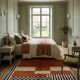 Large Berber rug made of natural wool, traditionally handwoven, 3/4 m.