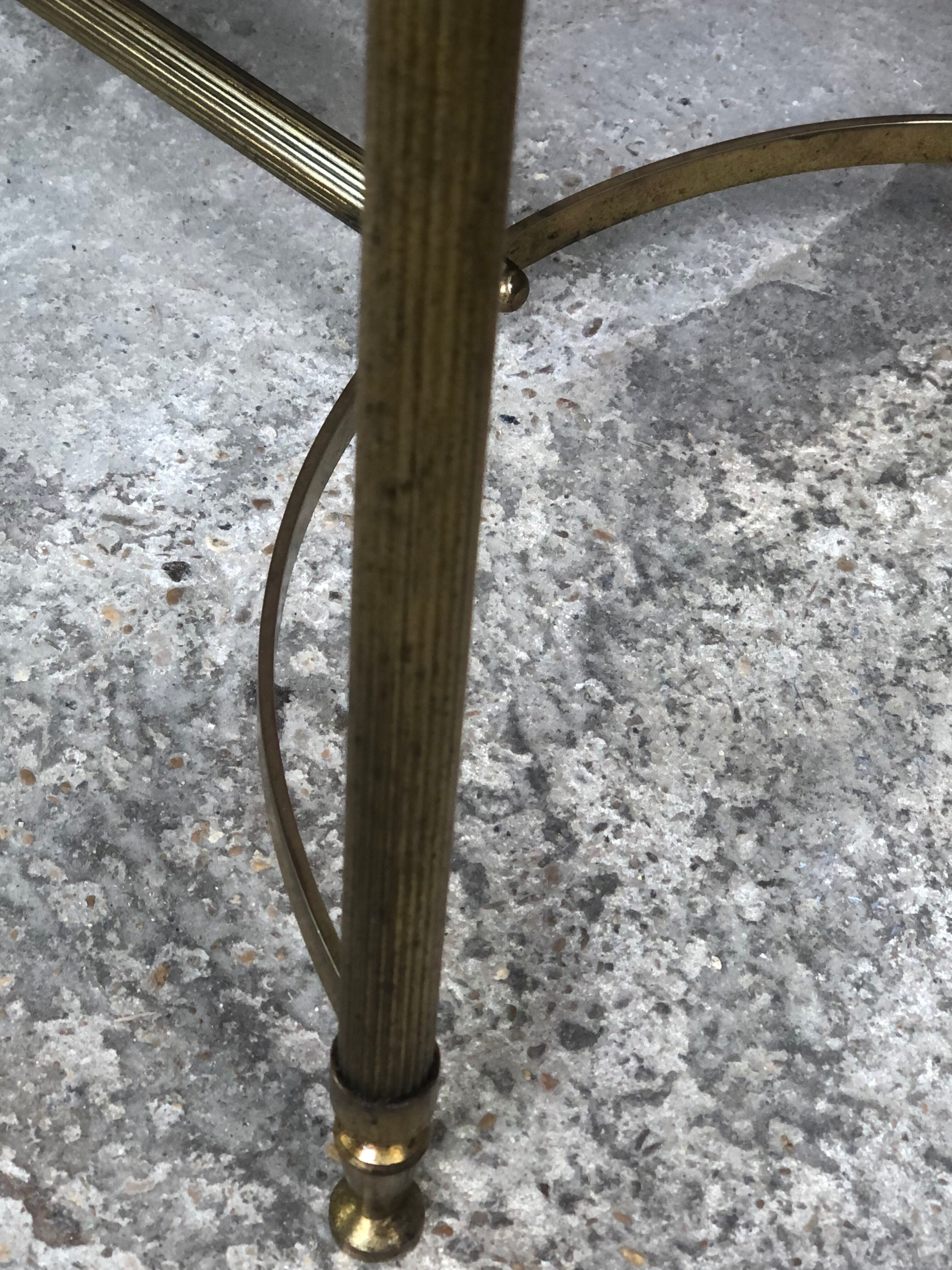 Coffee table in brass and onyx vintage 1960