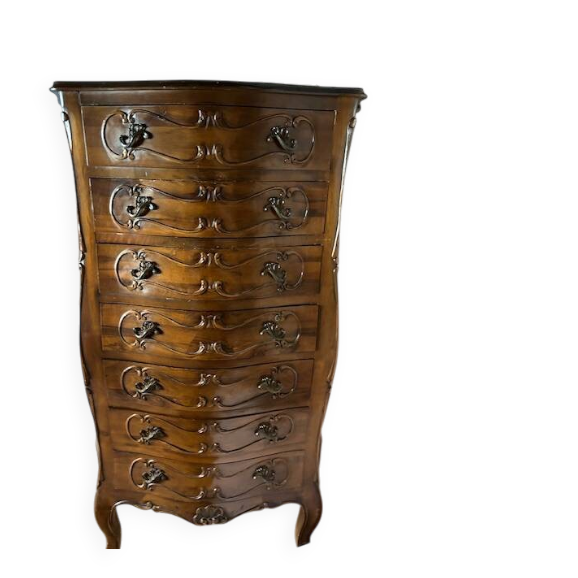 Louis XV style chiffonnier with seven drawers