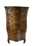 Louis XV style chiffonnier with seven drawers