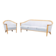 Canapé et fauteuil bleu ciel par Bertil Fridhagen pour Broderna Andersson – 1960