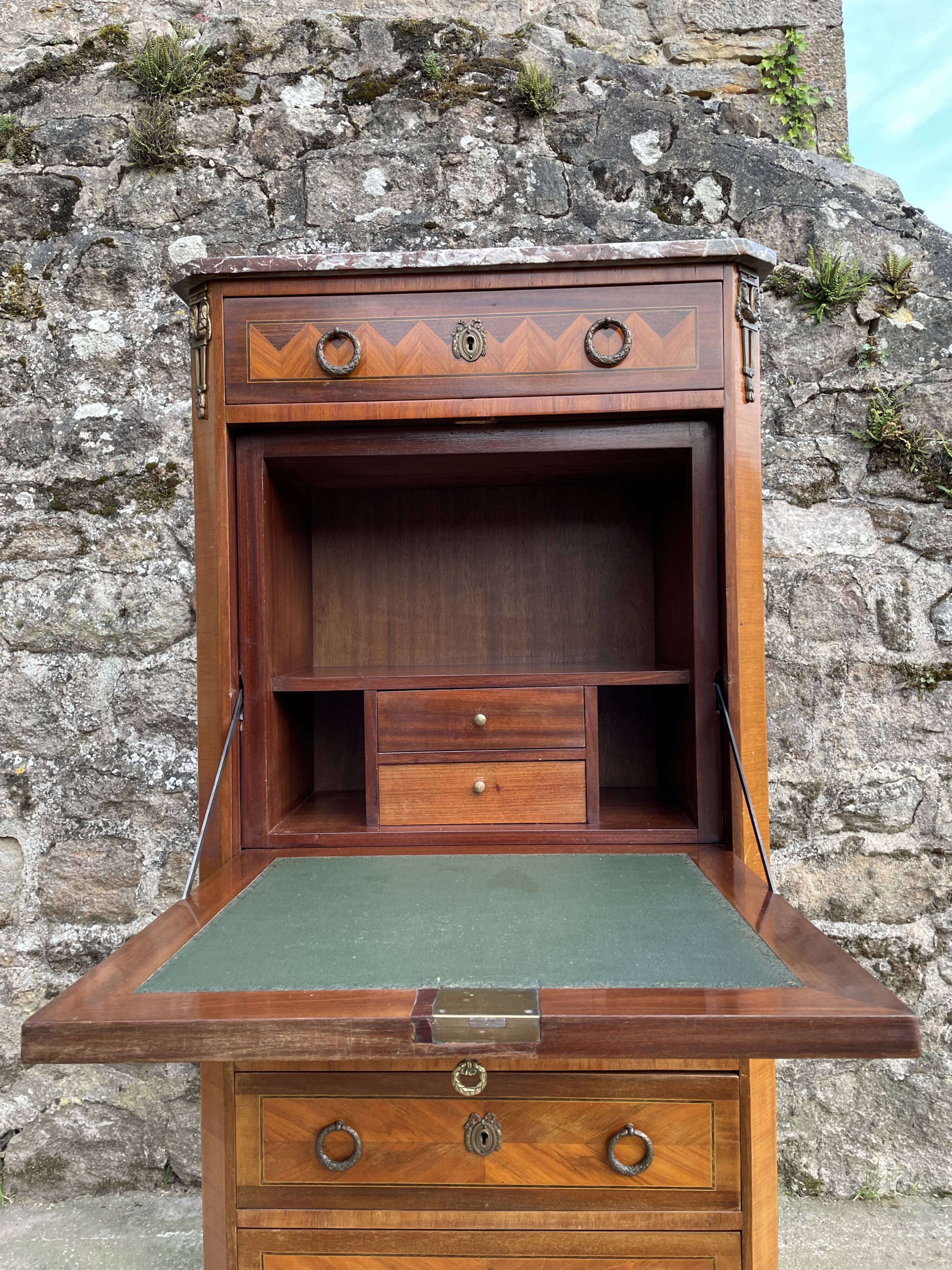 Secretary marquetry XIXth