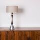 Swedish table lamp in Aluminum, Rosewood and Bakelite by Bergboms 1960.
