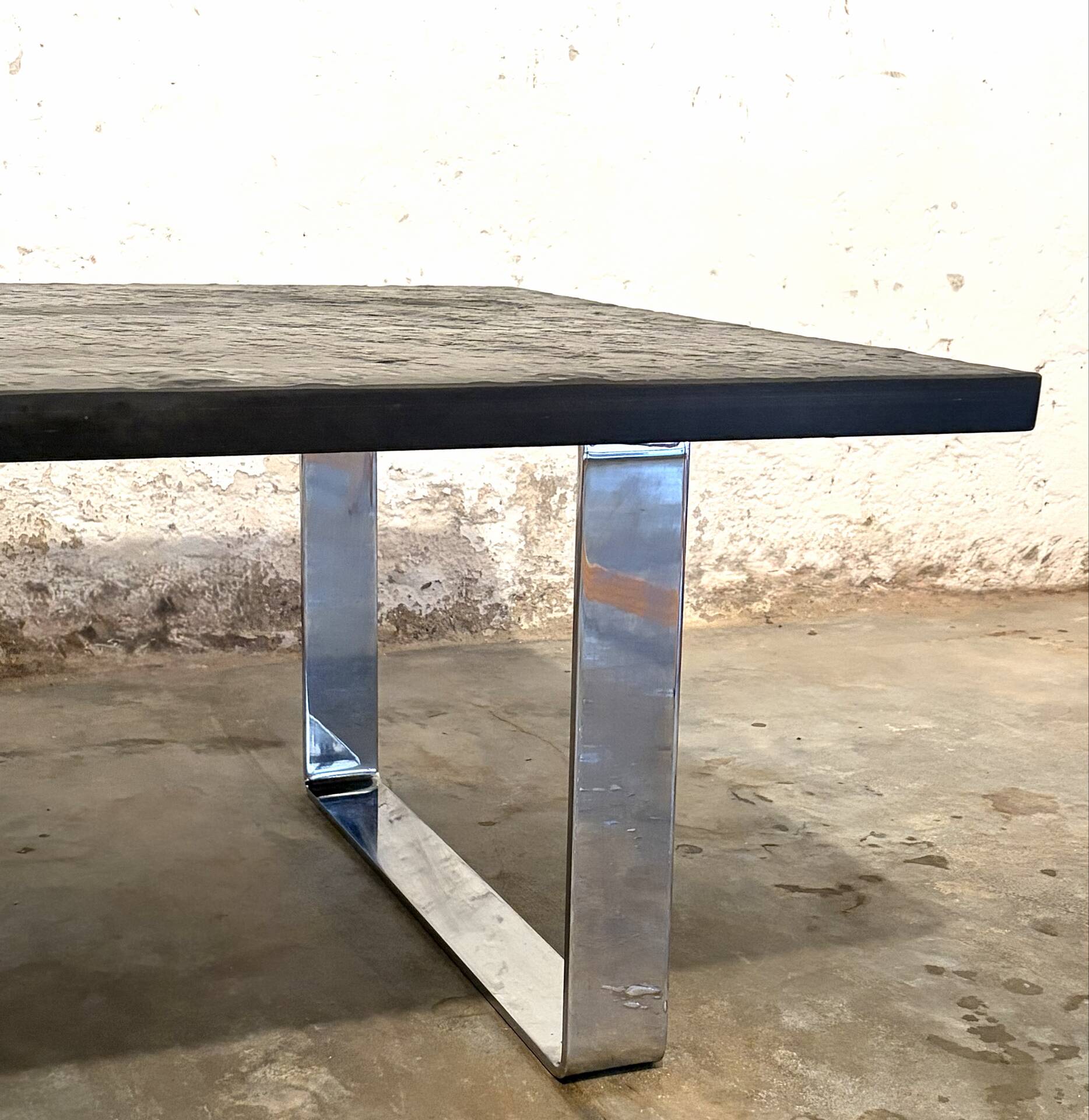 Oil shale natural stone coffee table by Studio Draenert