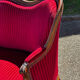 Louis XV style canapé in moulded wood – red velvet fabric – 19th century