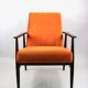 Vintage Fox orange easy chair, 1970s