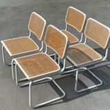 Set of 4 Cesca b32 model chairs in white