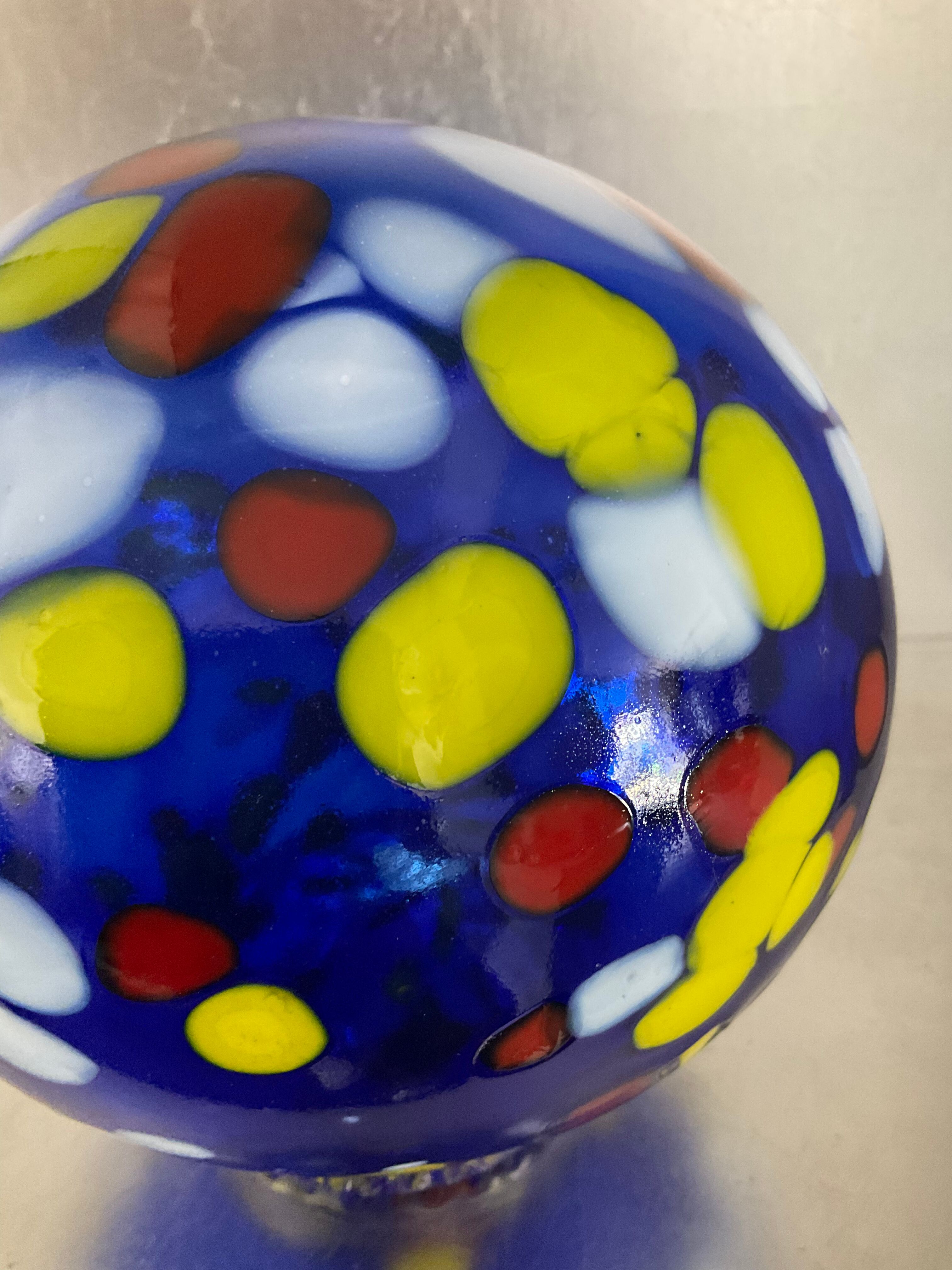 Vintage paper press made of blown glass paste 70s