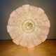 Vintage art deco globe wall or ceiling light in pink Clichy glass