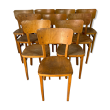 Set of 10 bistro chairs bar thonet year 60