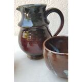 Handmade ceramic pitcher and cups