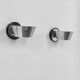 Pair of vintage wall lights, chrome and frosted glass, France, 1970.