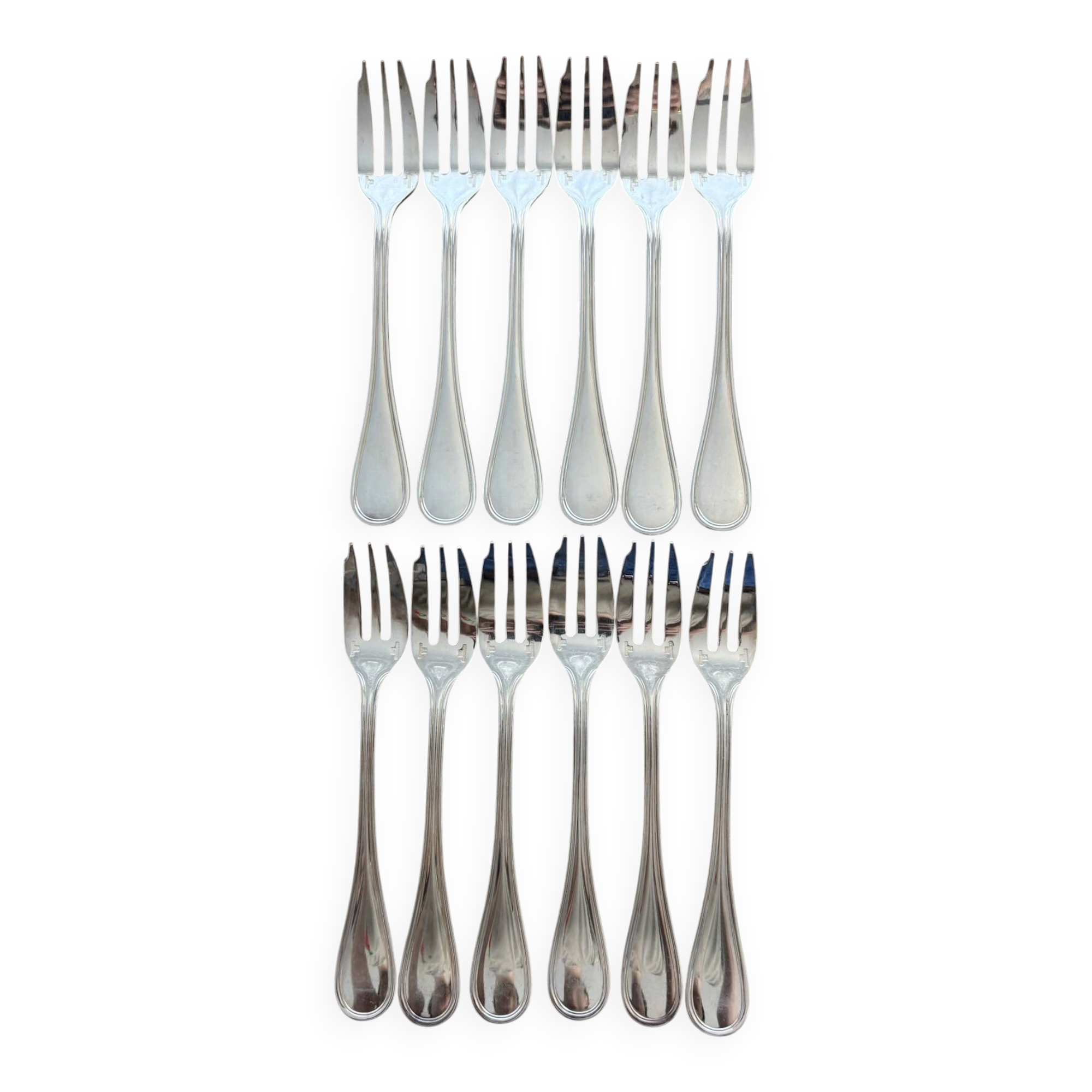 12 Christofle Albi cake forks