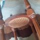 Wooden and cane serving trolley
