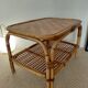 Vintage rattan coffee table from the 70s - organic lines, Riviera spirit.