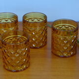 Set of 4 Pernod amber glasses