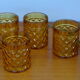 Set of 4 Pernod amber glasses