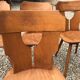 Set of 6 vintage brutalist chairs 1960-1980