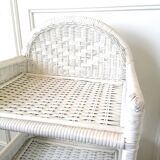 Etagère en rotin blanc , 1960