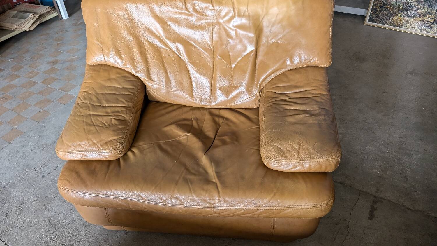 Designer leather sofa