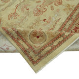 Hand-Knotted Anatolian One of a Kind 1970s 263 cm x 361 cm Beige Wool Carpet